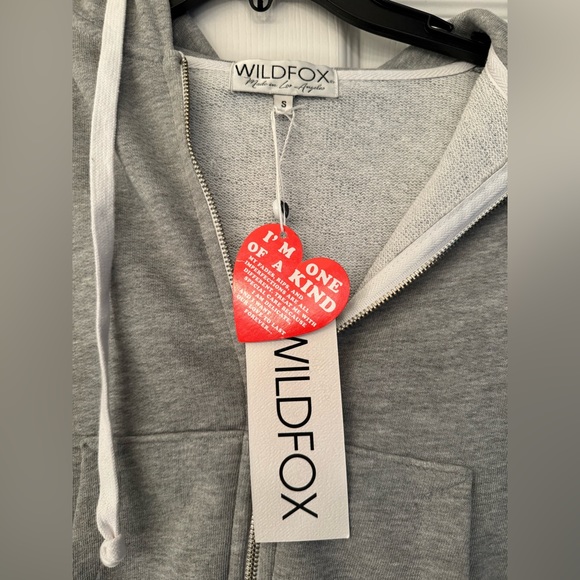 Wildfox Bridesmaid Women’s Grey Zip Up Hoodie Size Medium - Picture 8 of 11